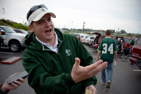 "How long have you regretted being a Rams fan?" "Never (laughs). I actually feel sorry for all the people over there wearing black and gold."