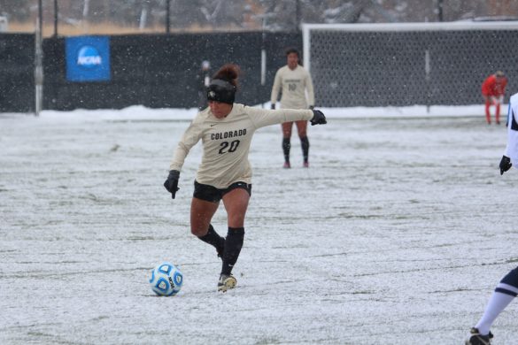 Soccer advances with a 2-0 win in the snow