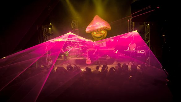 A giant infected mushroom takes over the Gothic Theater