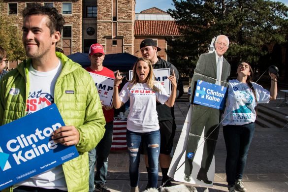 Photo gallery: Trump, Clinton supporters out for Election Day in Boulder