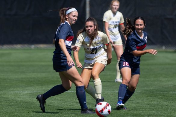 Second half headers lift soccer Buffs to 2-0 win over Stony Brook