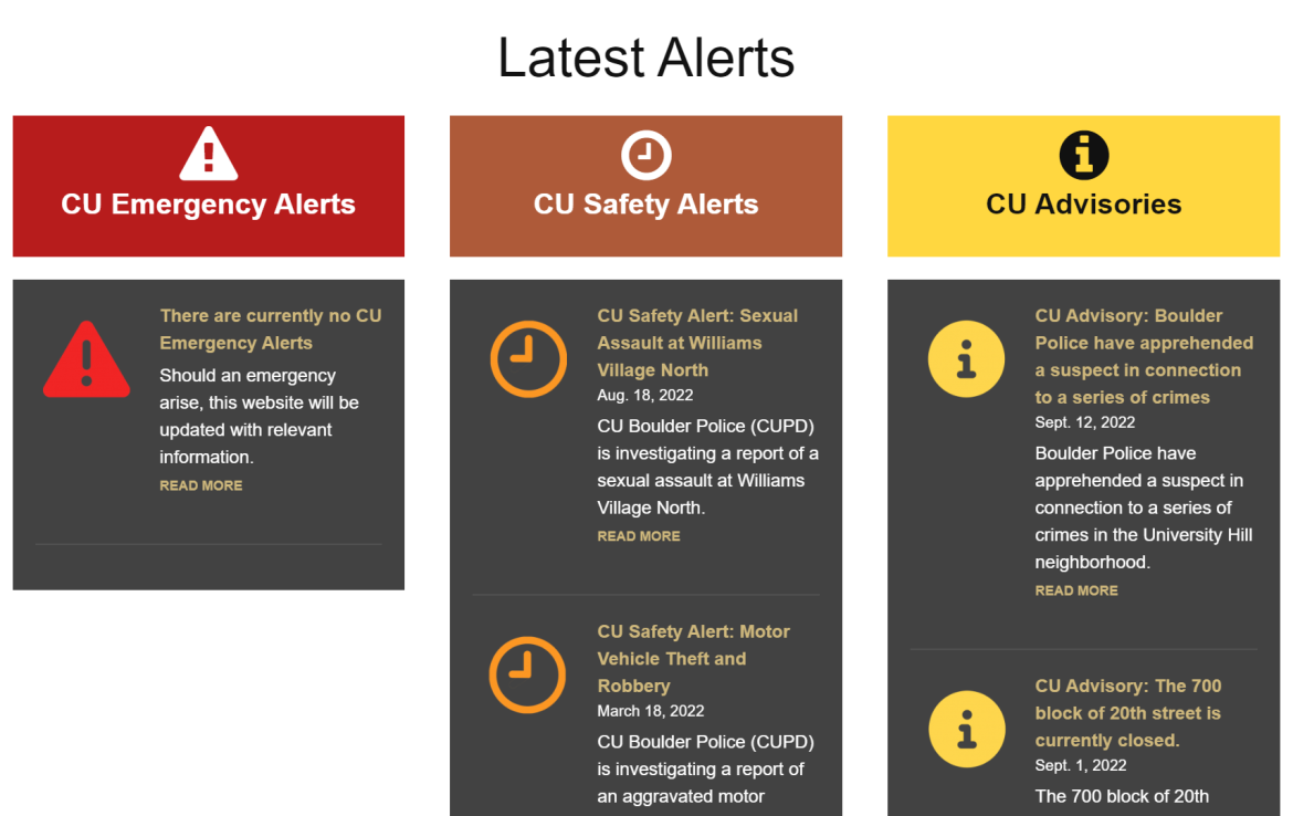 What you need to know about CU Boulder's redesigned alerts website