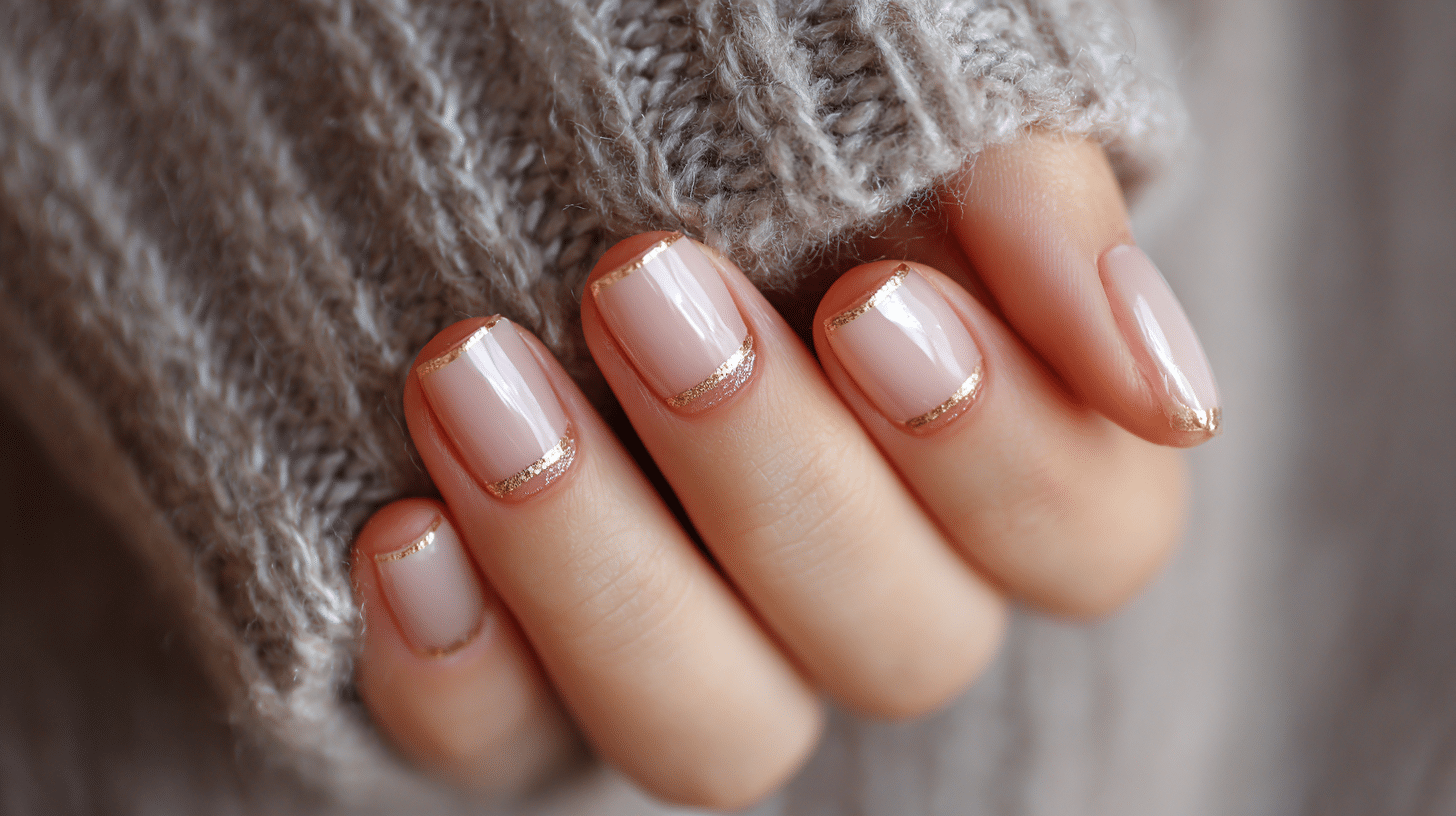 Milky Sheer with Gold Stripes