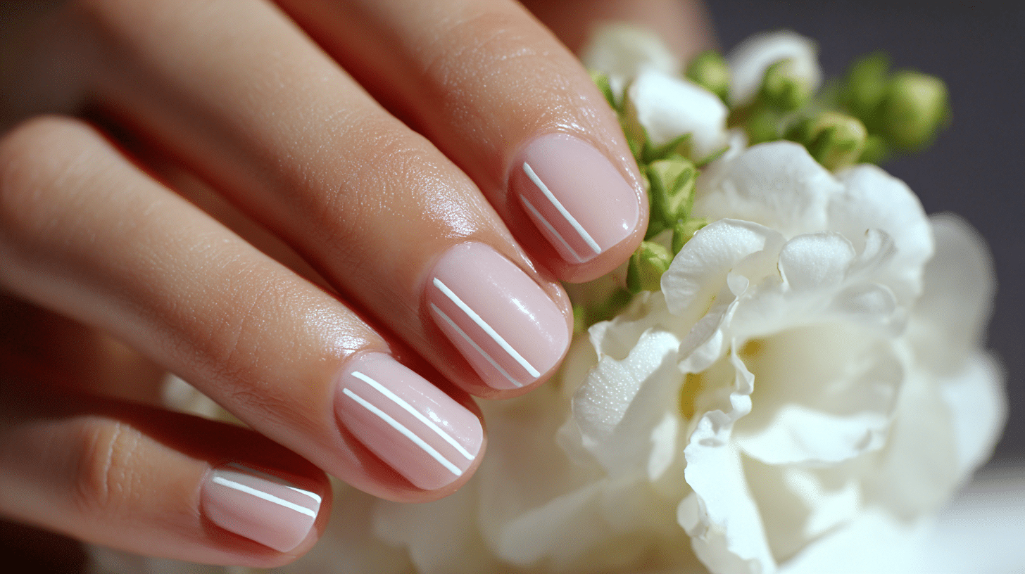 Milky Base with Fine White Lines