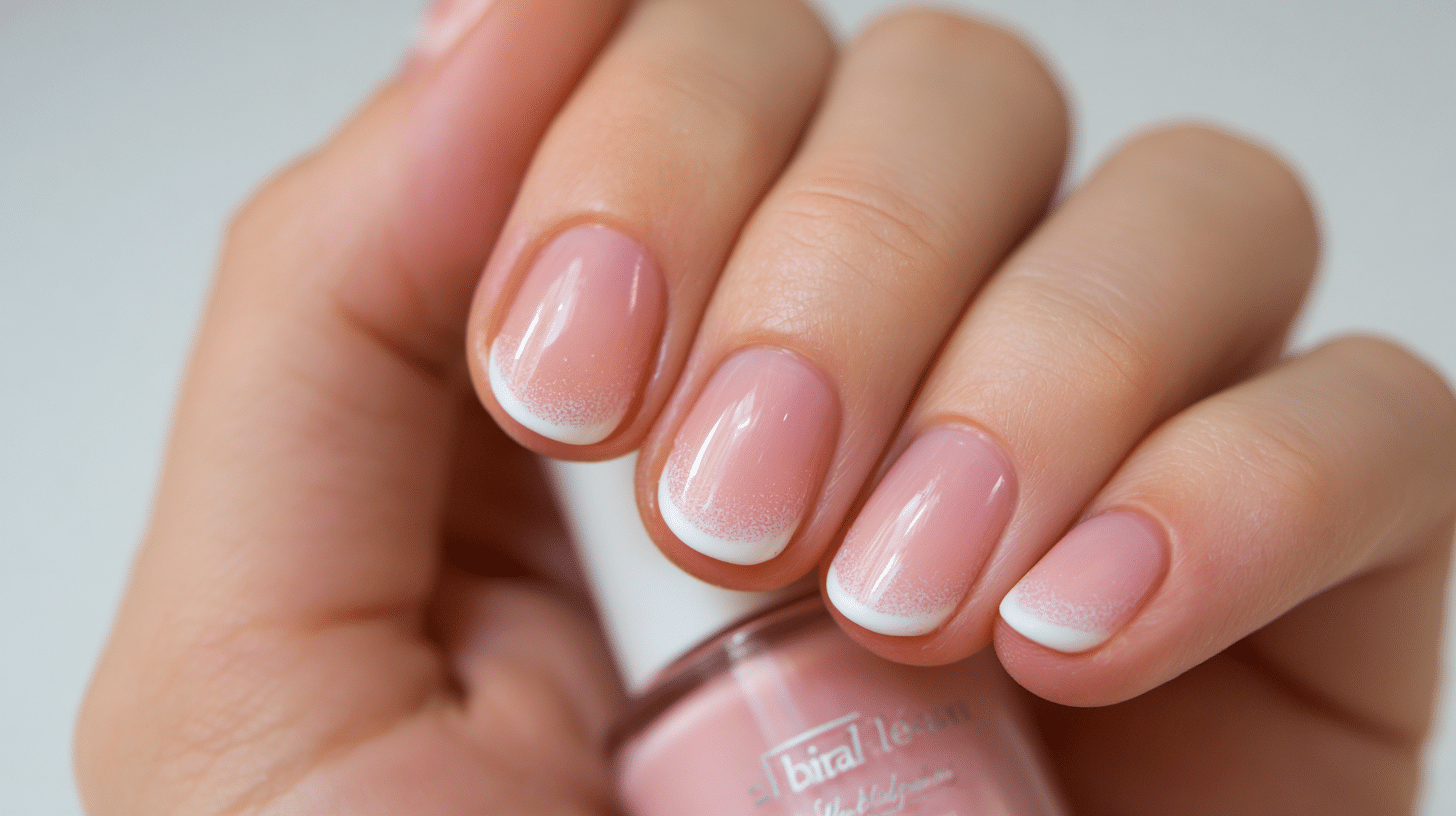 Milky Moons (Half Moon Mani)