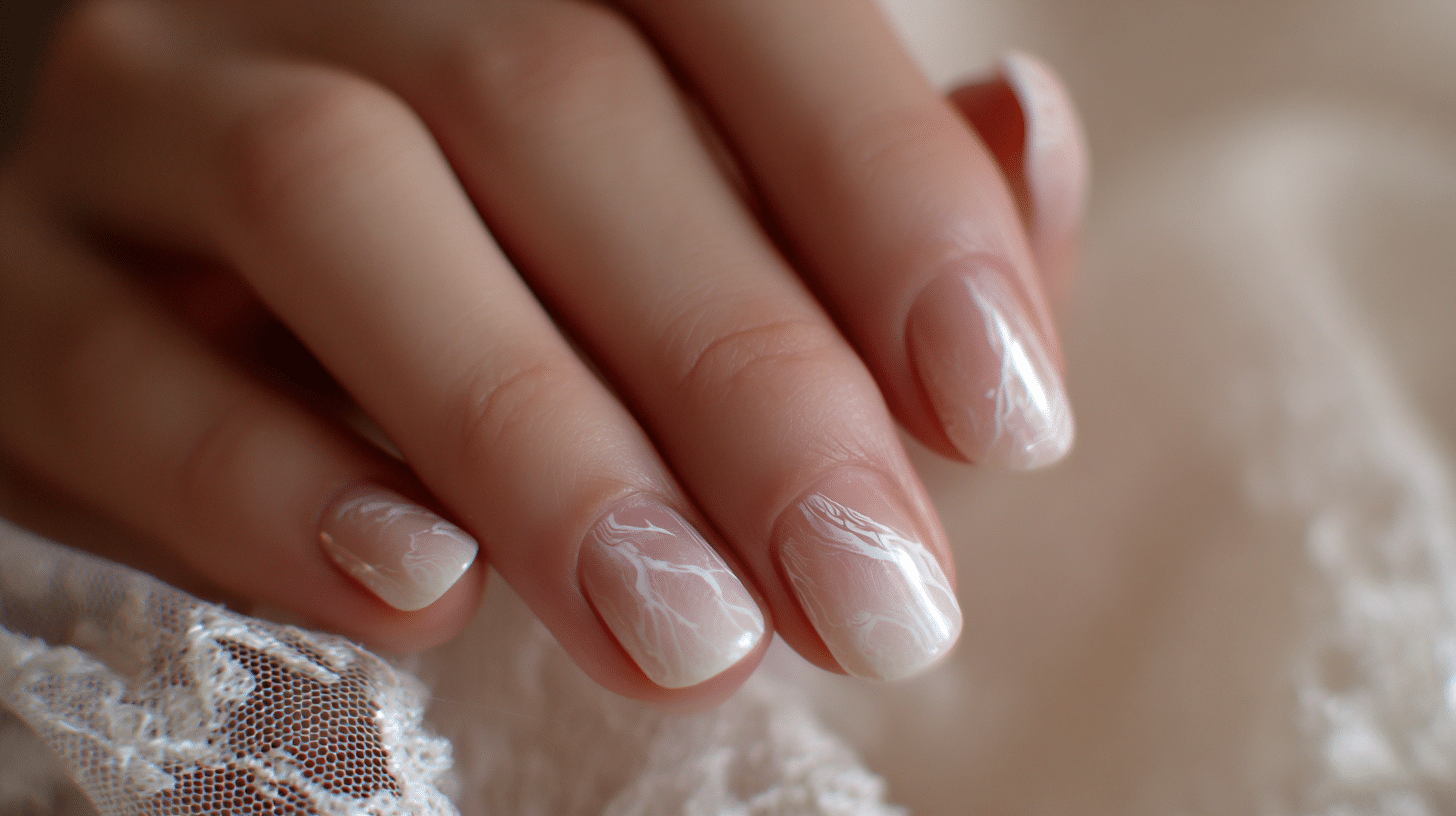 White Nail Extension Design That Shines
