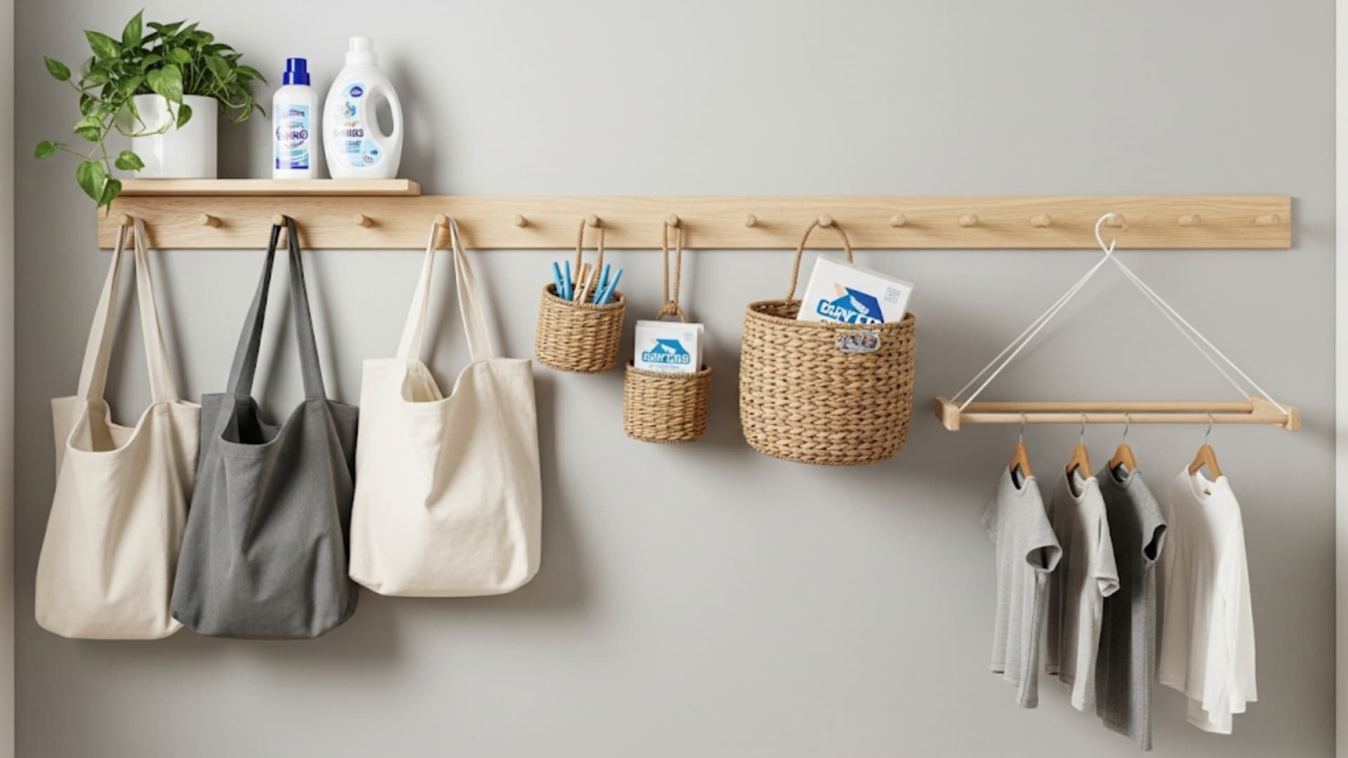 Pegs Instead of Furniture