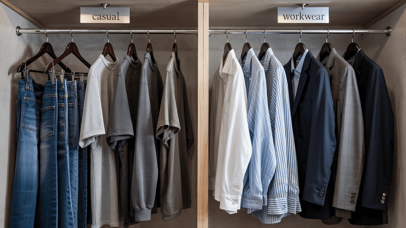 Separate-Casual-And-Work-Clothes-In-Closet (1)
