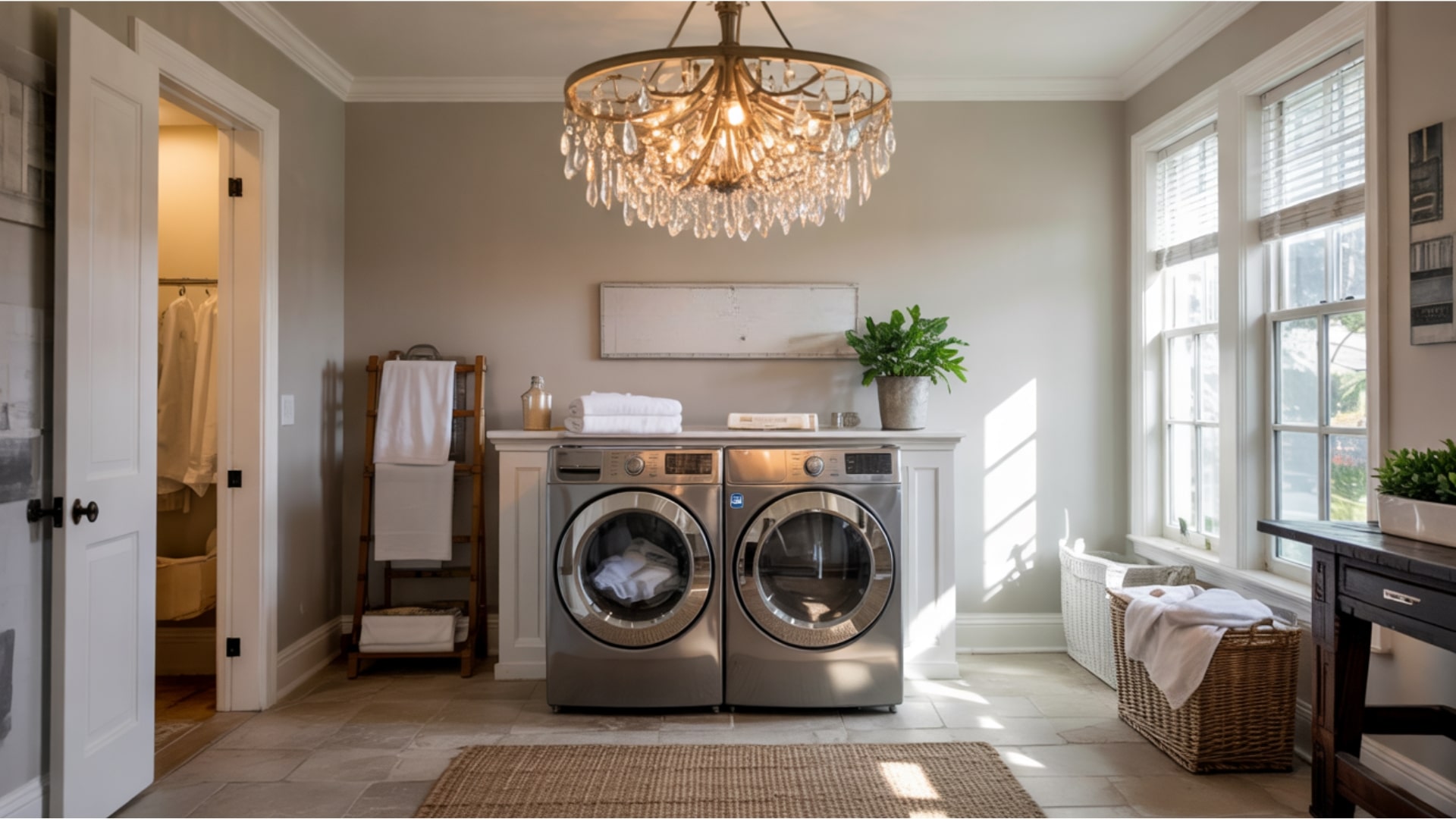 Stylish Laundry Idea Statement Lighting