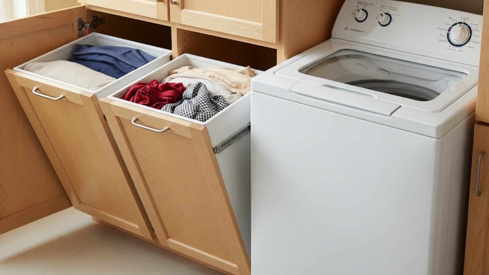 Tilt Out Laundry Bins