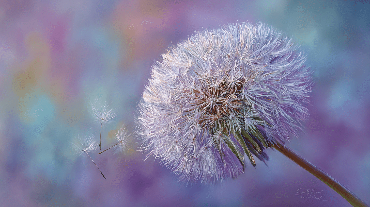 dandelions painting