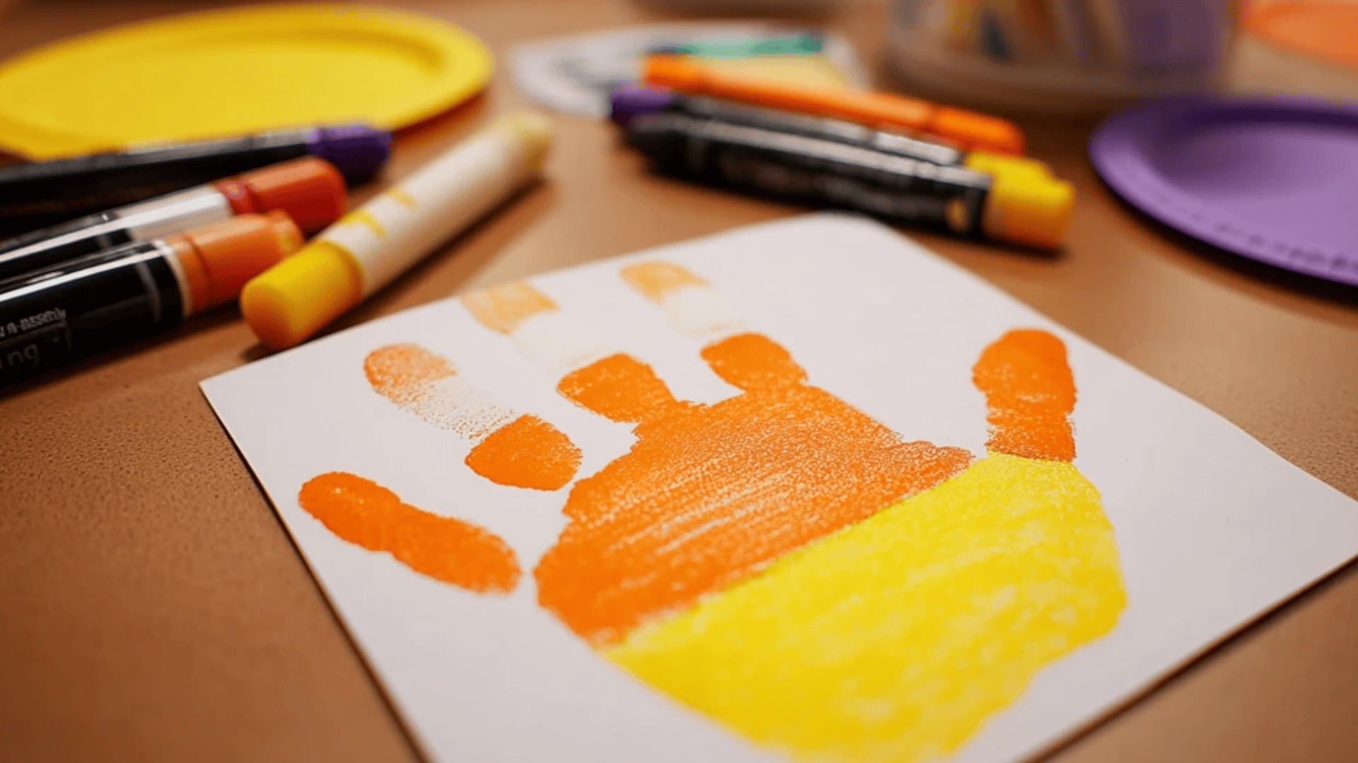 Candy Corn Handprint