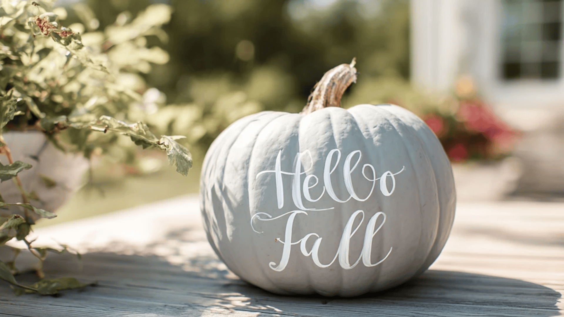 Chalk-Lettered Phrase Pumpkin