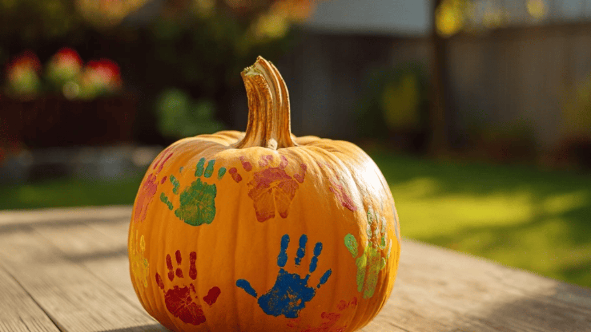 Hand-print Memory Pumpkin