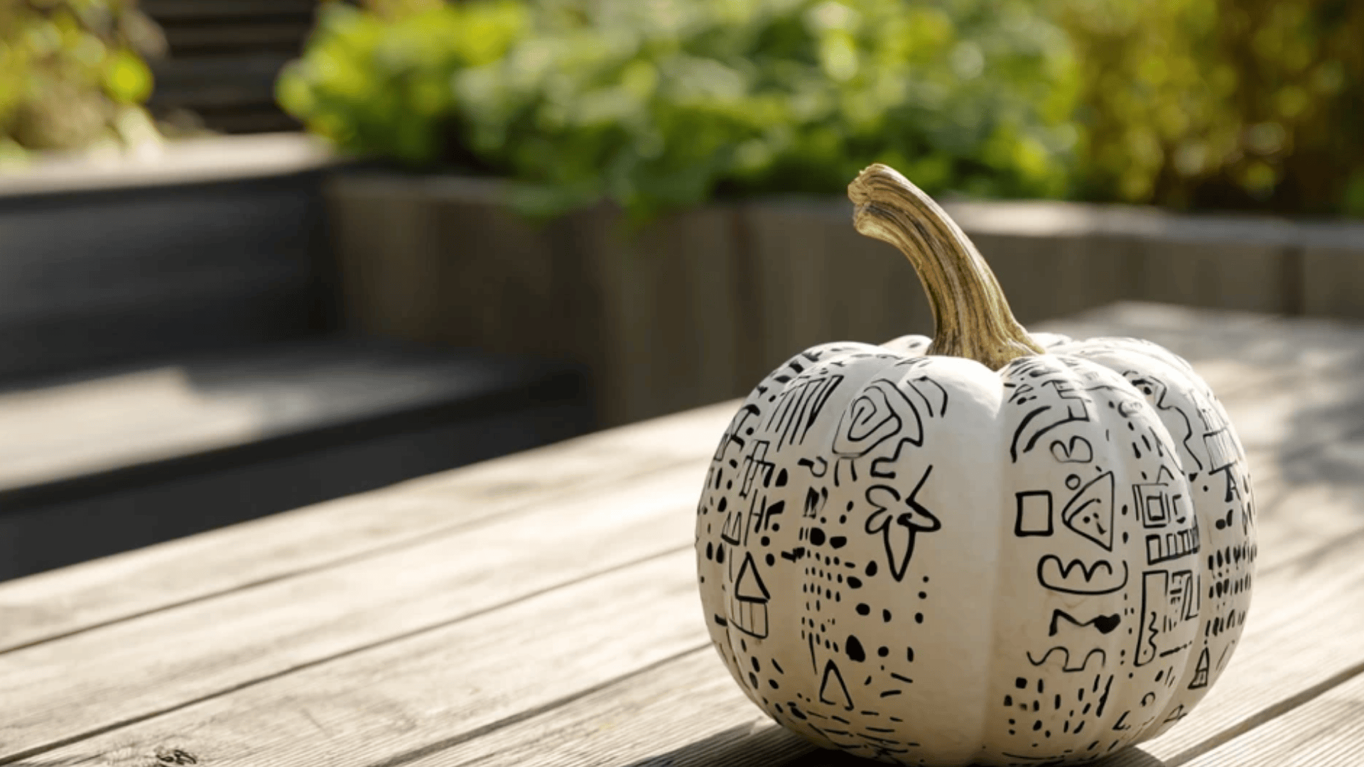 Monochrome Doodle Pumpkin