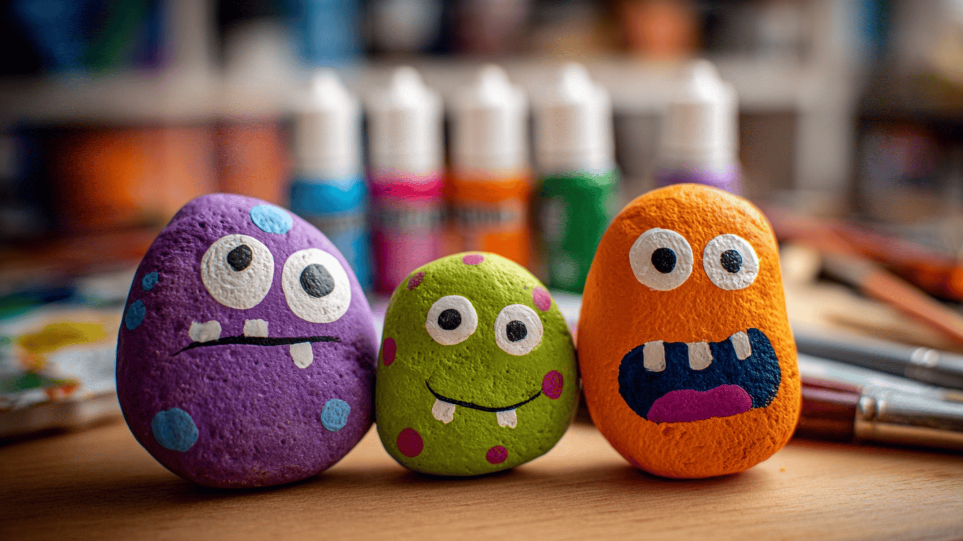Painted Rock Monsters
