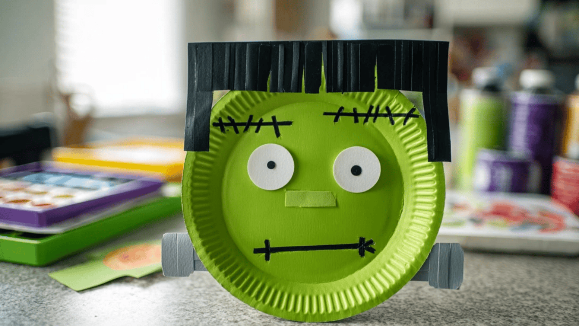 Paper Plate Frankenstein