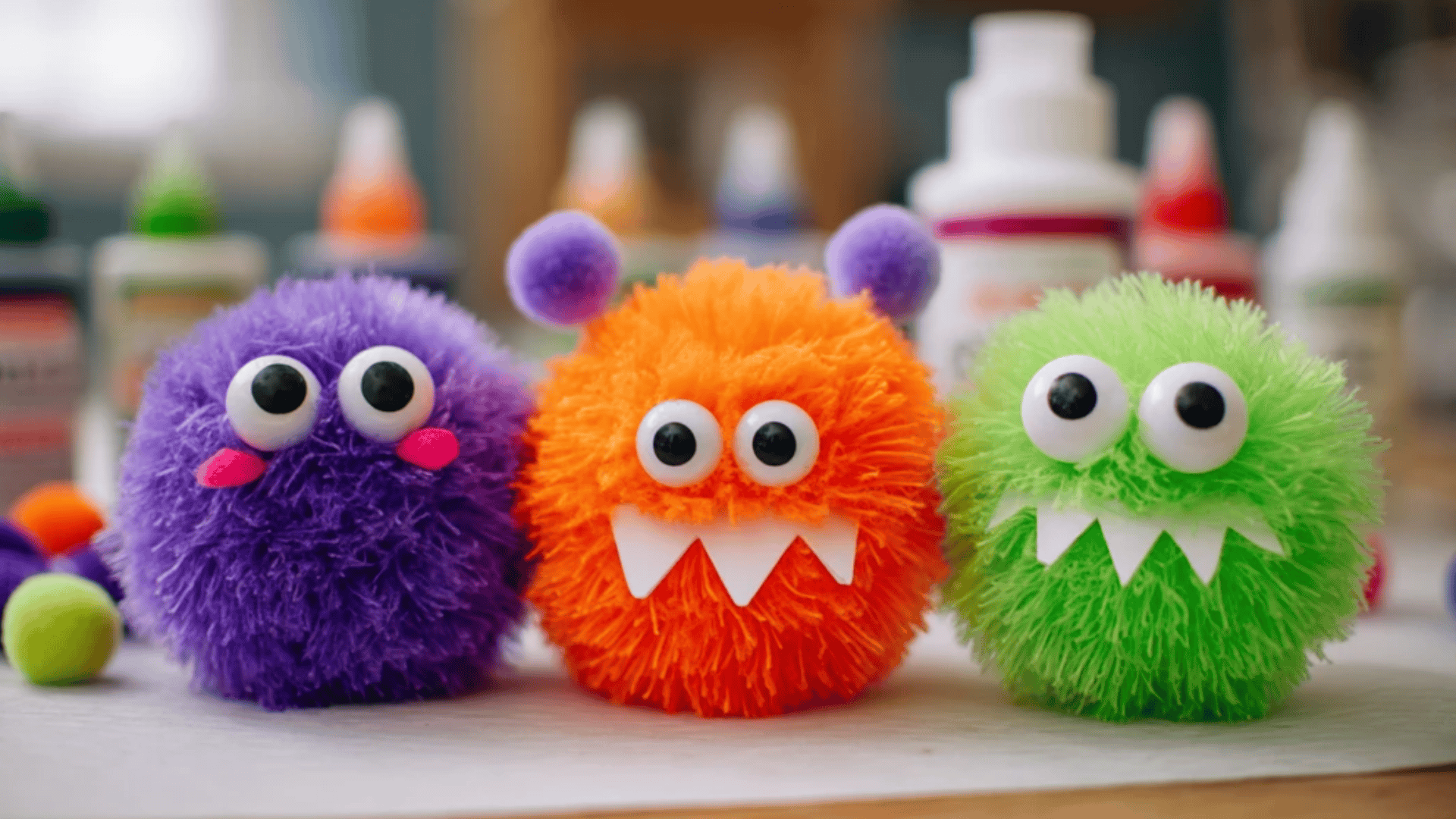 Pom-Pom Eyeball Monsters