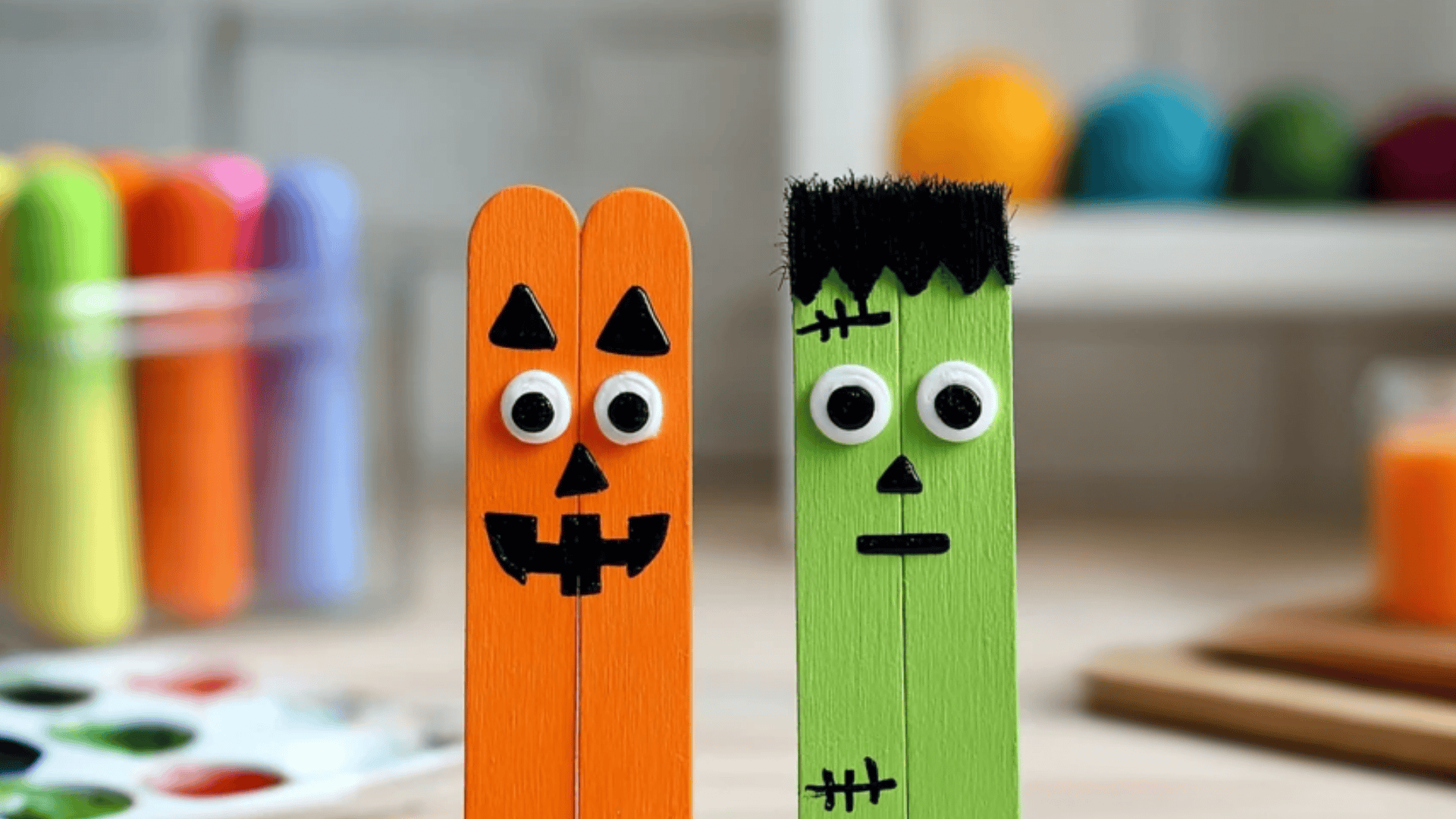 Popsicle Stick Halloween Characters