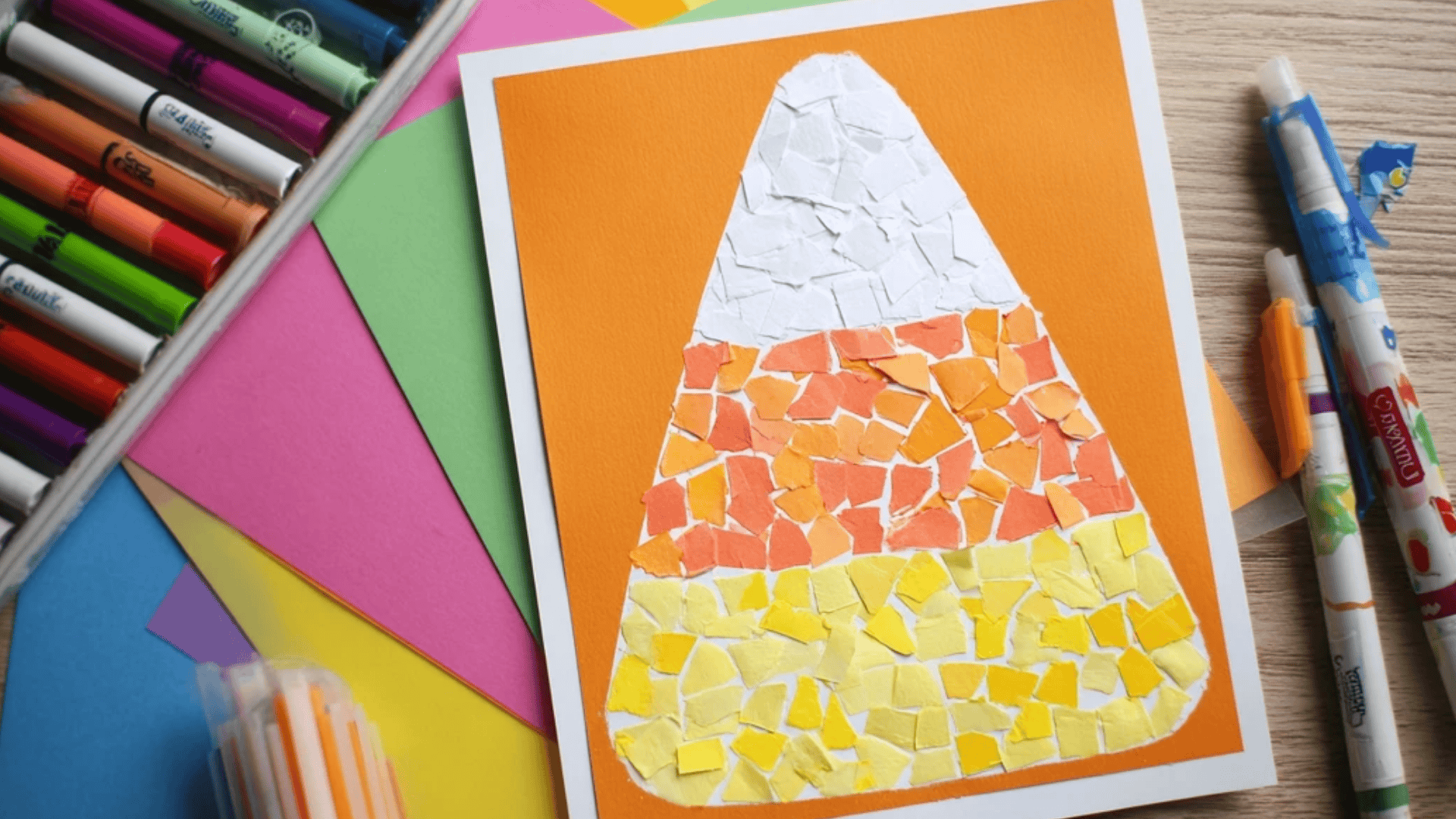 Torn Paper Candy Corn