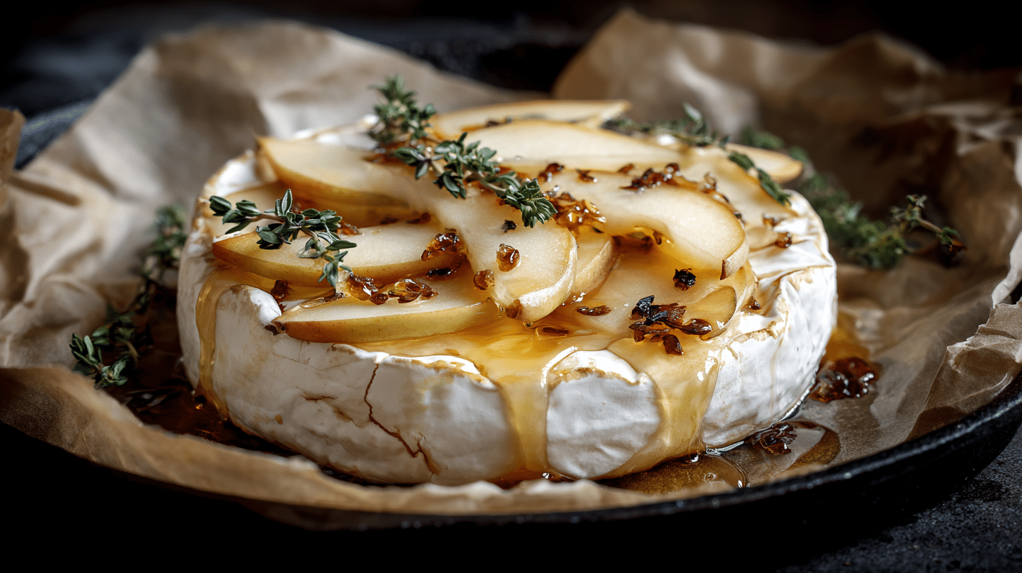 brie with pear