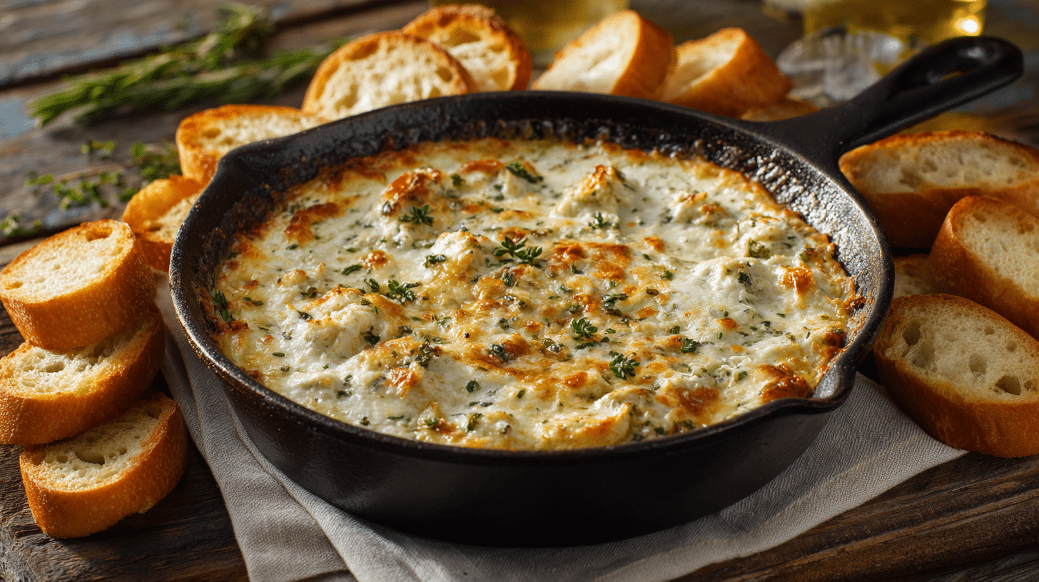 cast iron onion dip