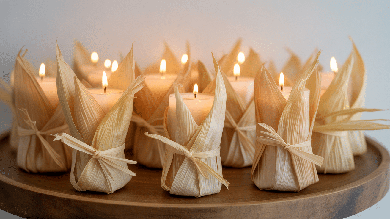corn husk candles