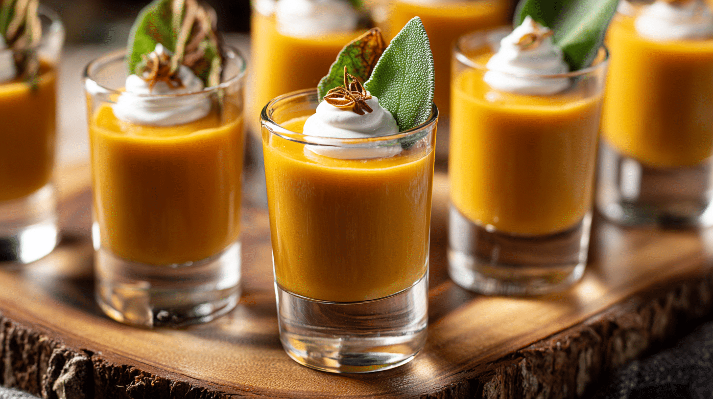 creamy orange soup shot