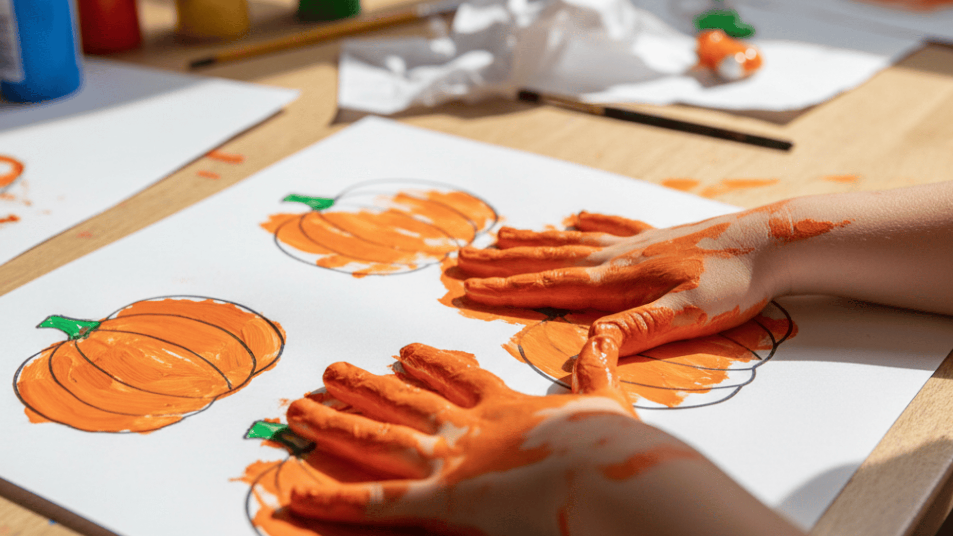 Pumpkin Finger Painting

