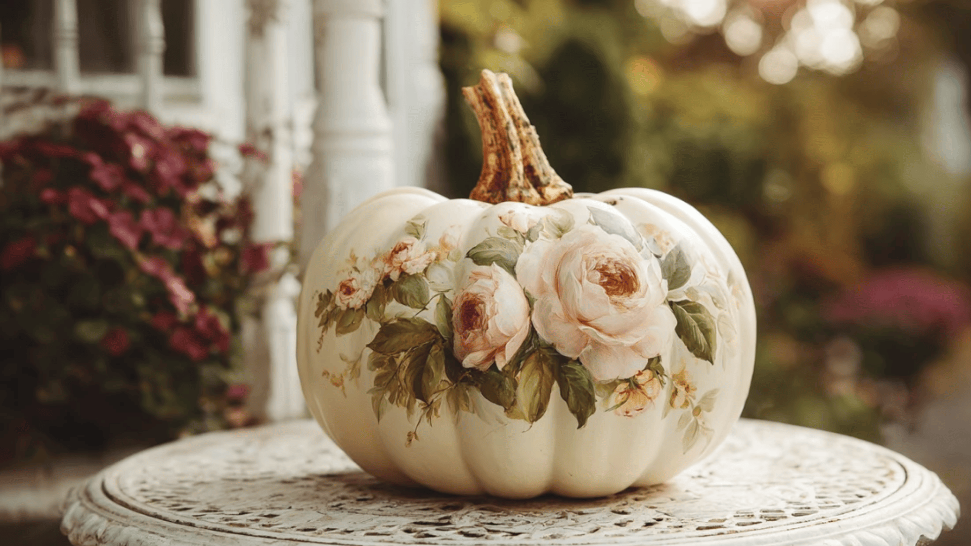 Floral Art Pumpkin