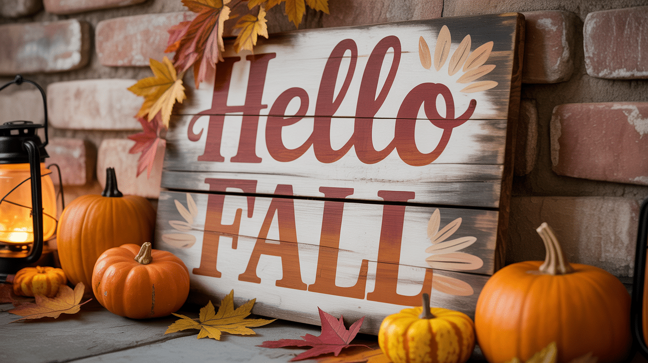 hello fall sign