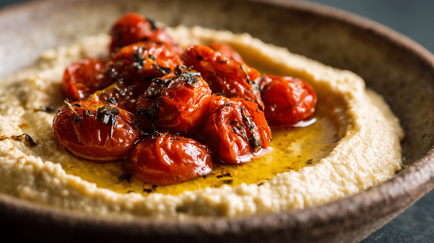 hummus with tomatoes