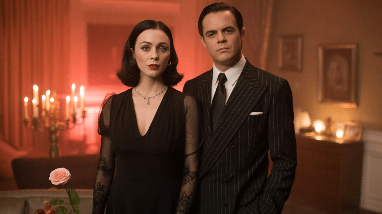 morticia gomez addams elegant black gown