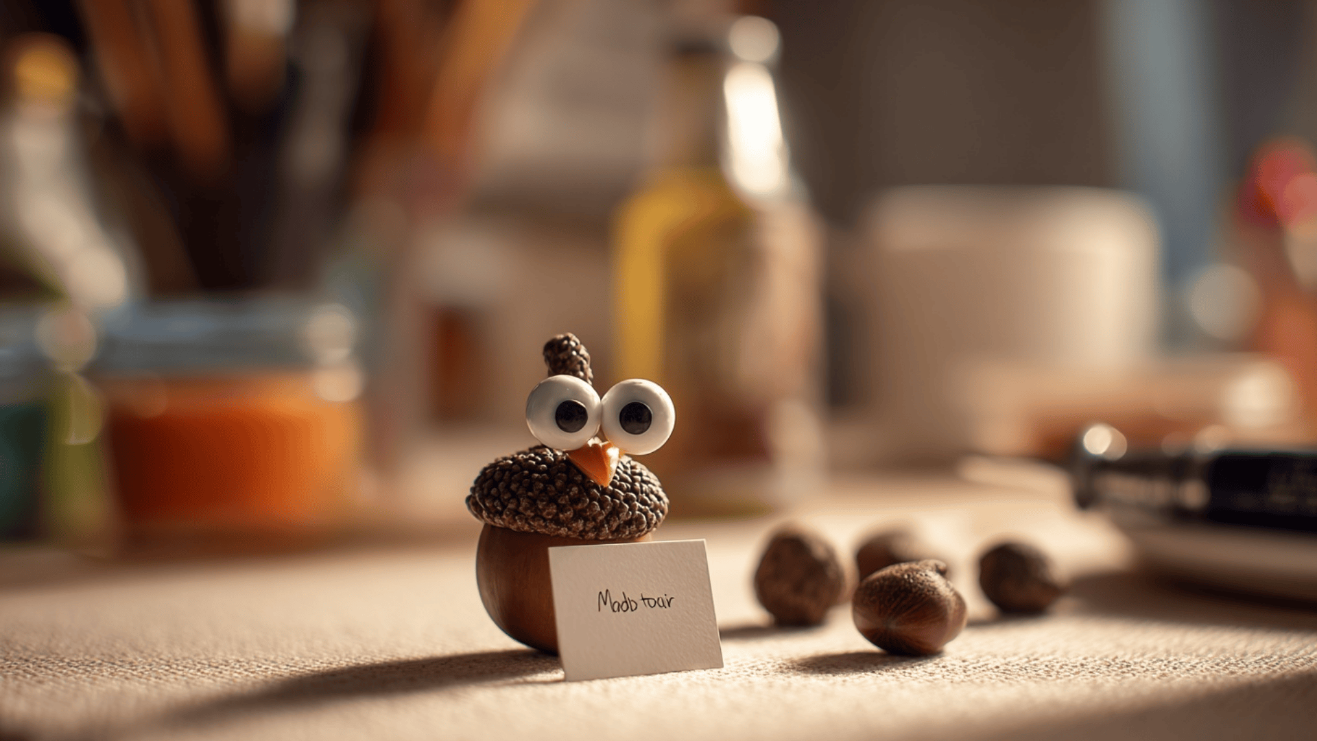 Acorn Turkey Place-Card Holders