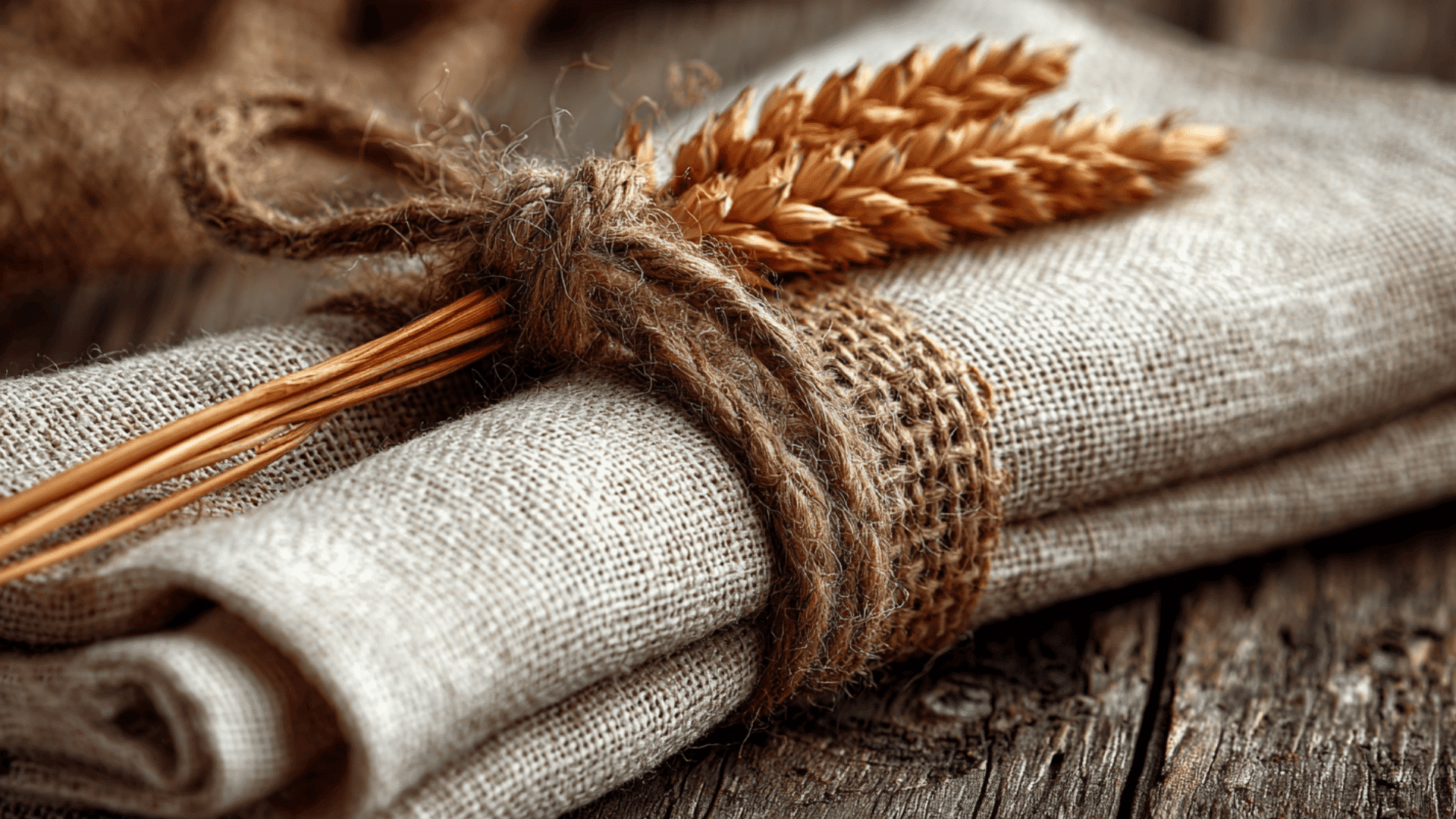 Burlap and Twine Napkin Rings