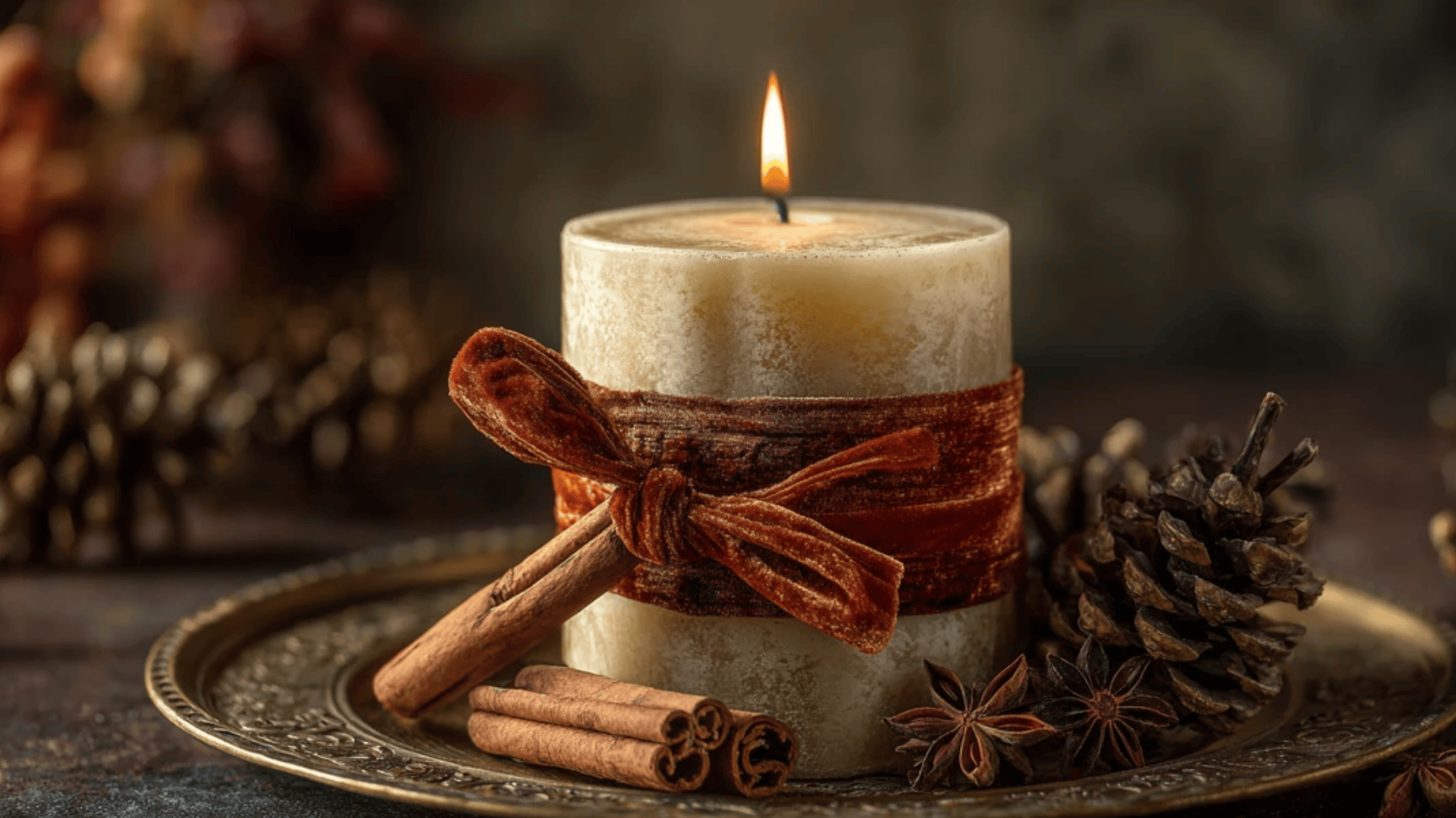 Candle Lit Cinnamon Stick Bundles