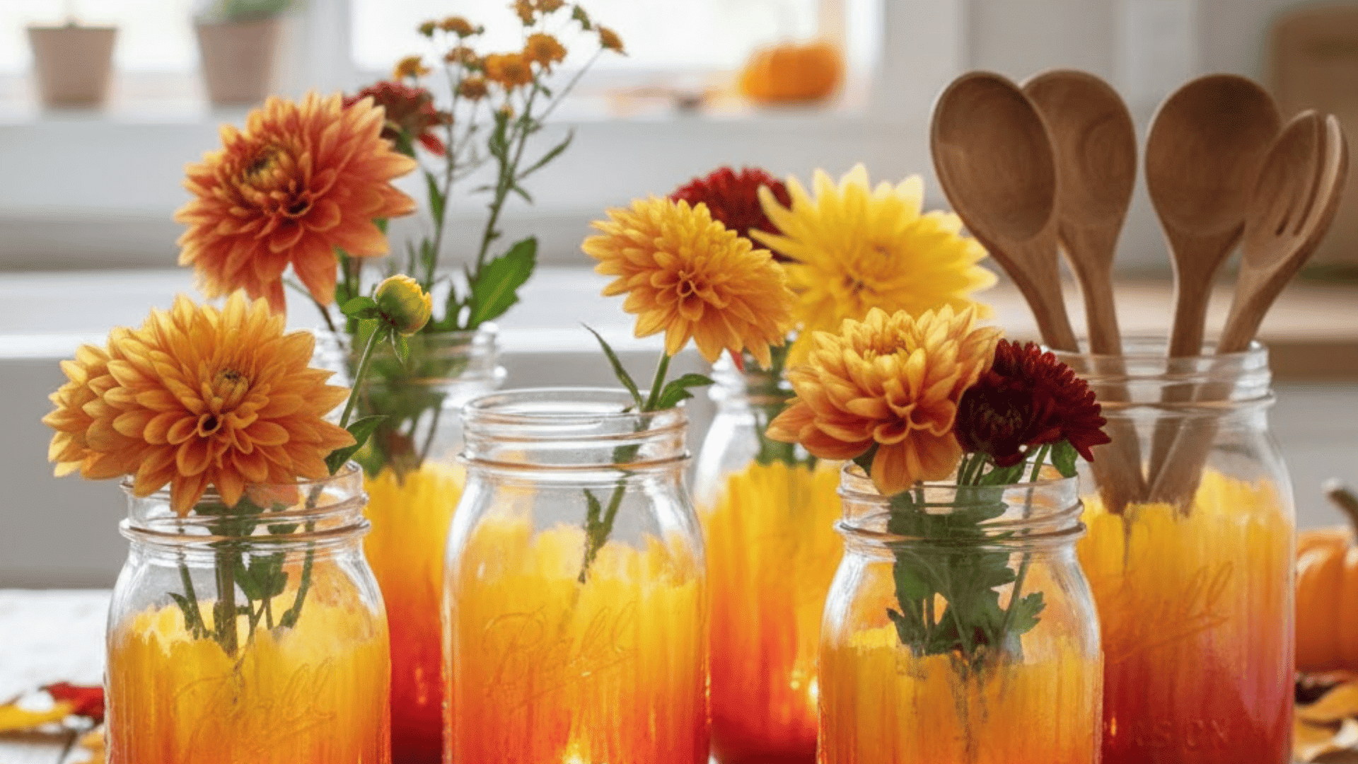 Dye Dip Mason Jars