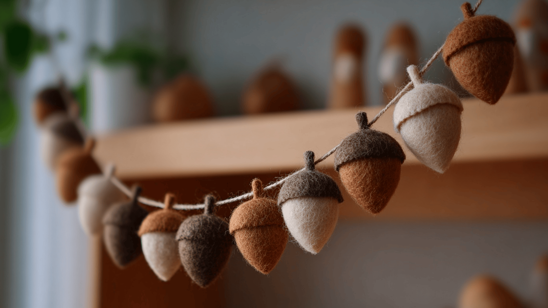 Felt Acorn Garland