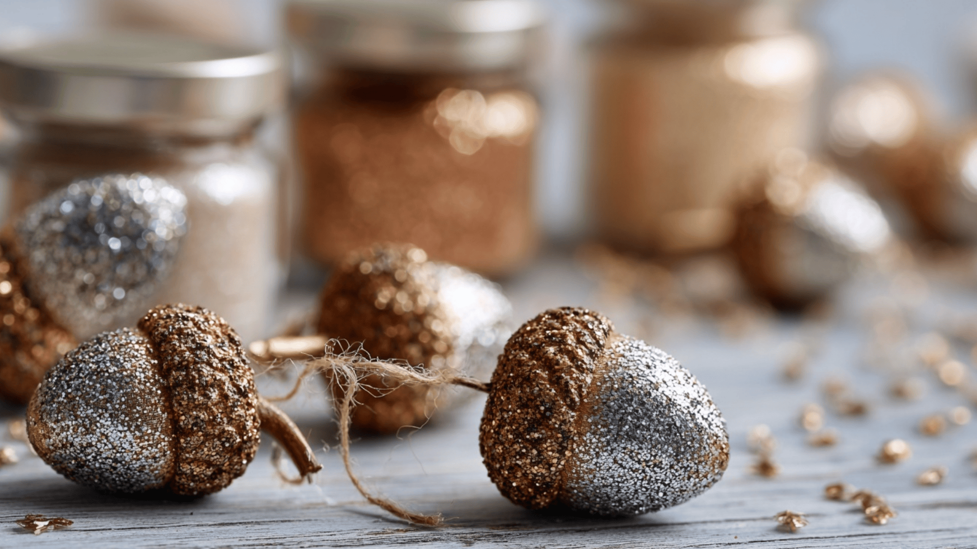 Glitter Acorn Wall Decor