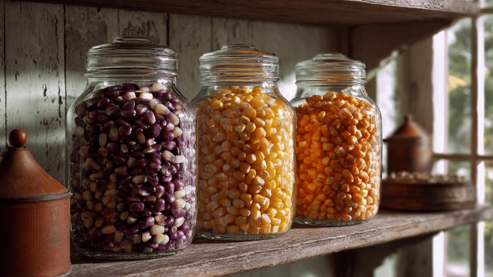Harvest Corn Jar Display