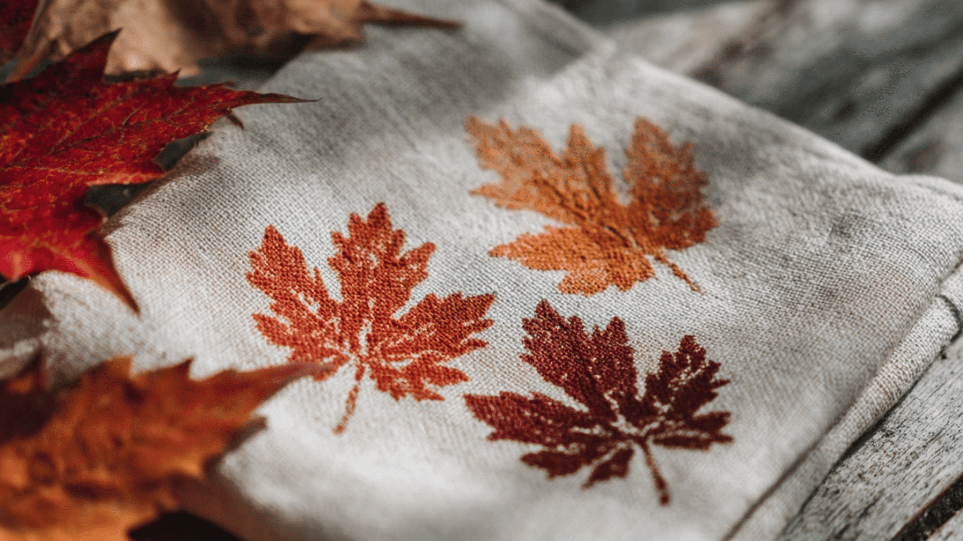 Leaf Stamped Placemats