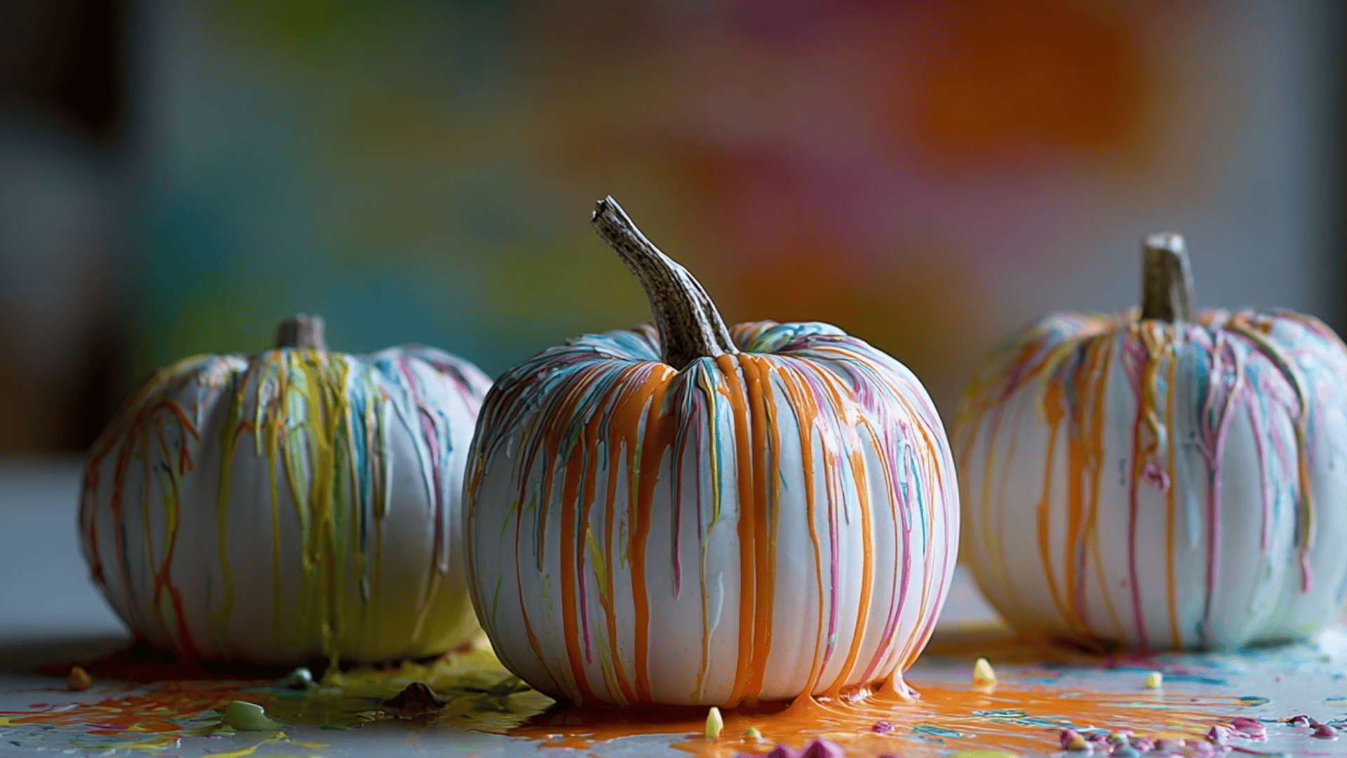 Melted Crayon Pumpkin
