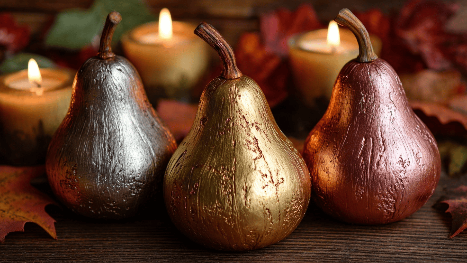 Metallic Painted Gourds