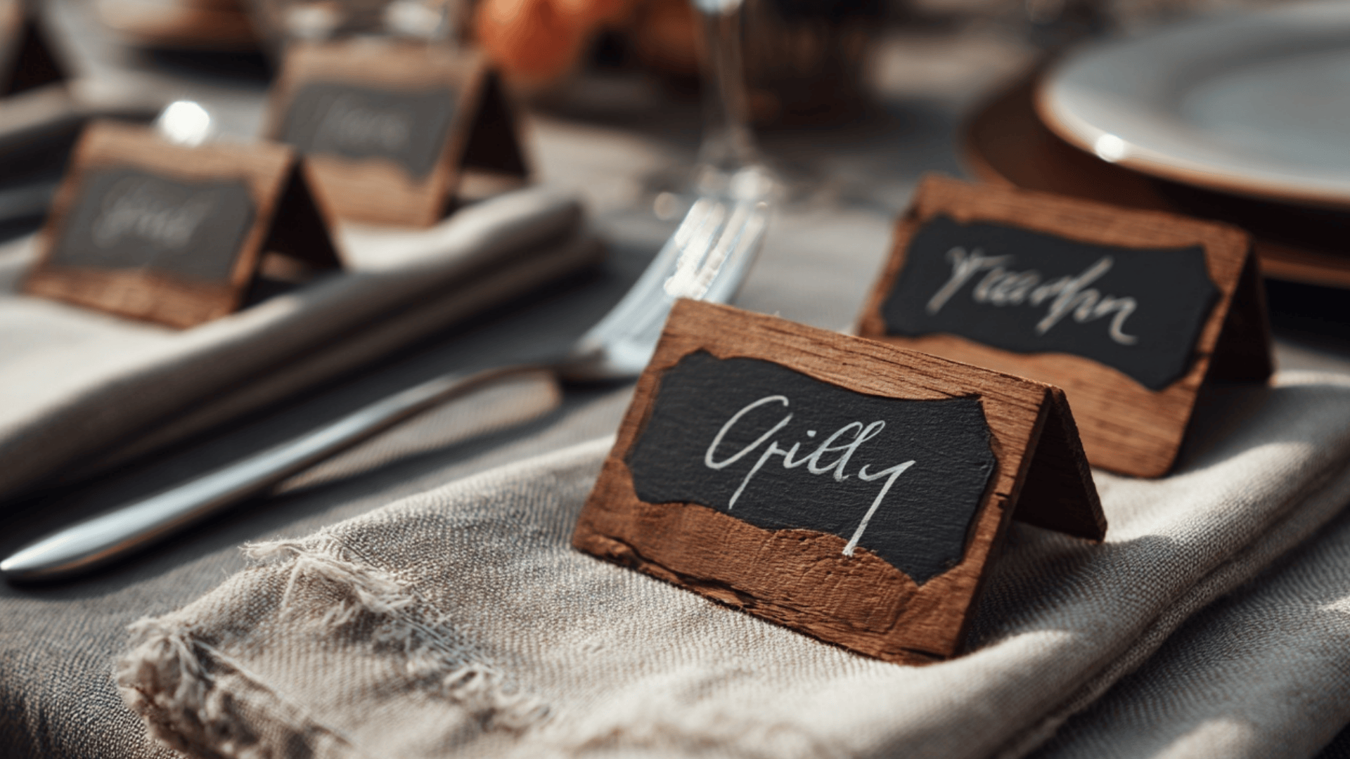 Mini Chalkboard Place Cards