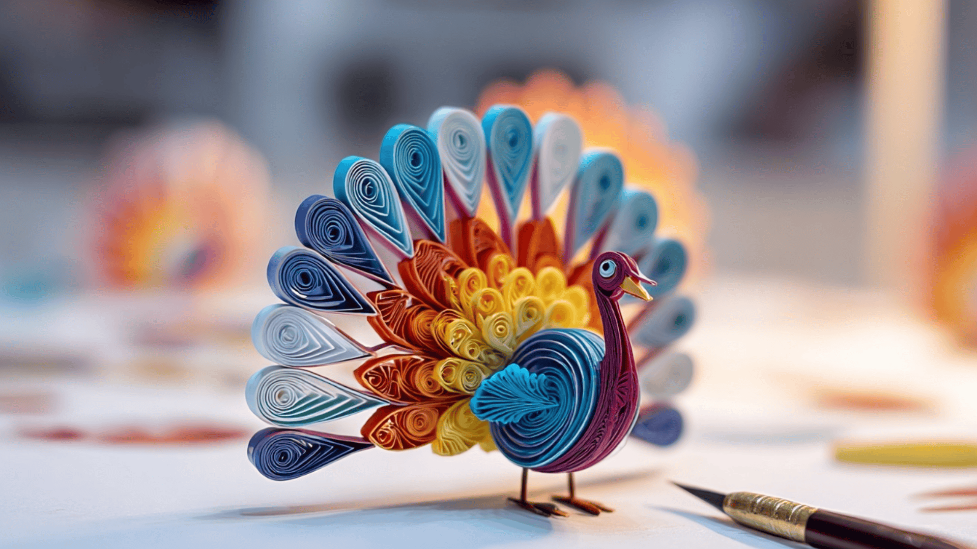 Paper Quilling Turkey