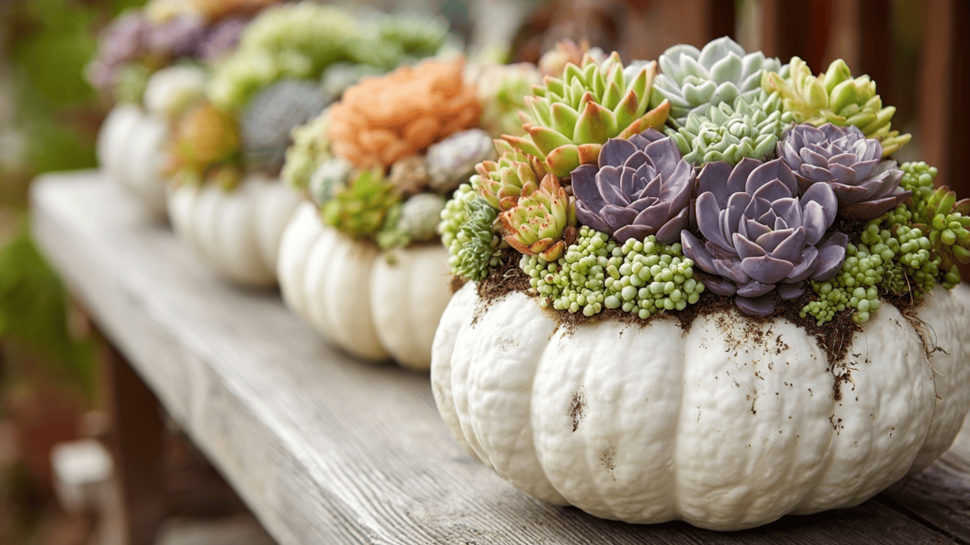 Succulent Pumpkin Planters