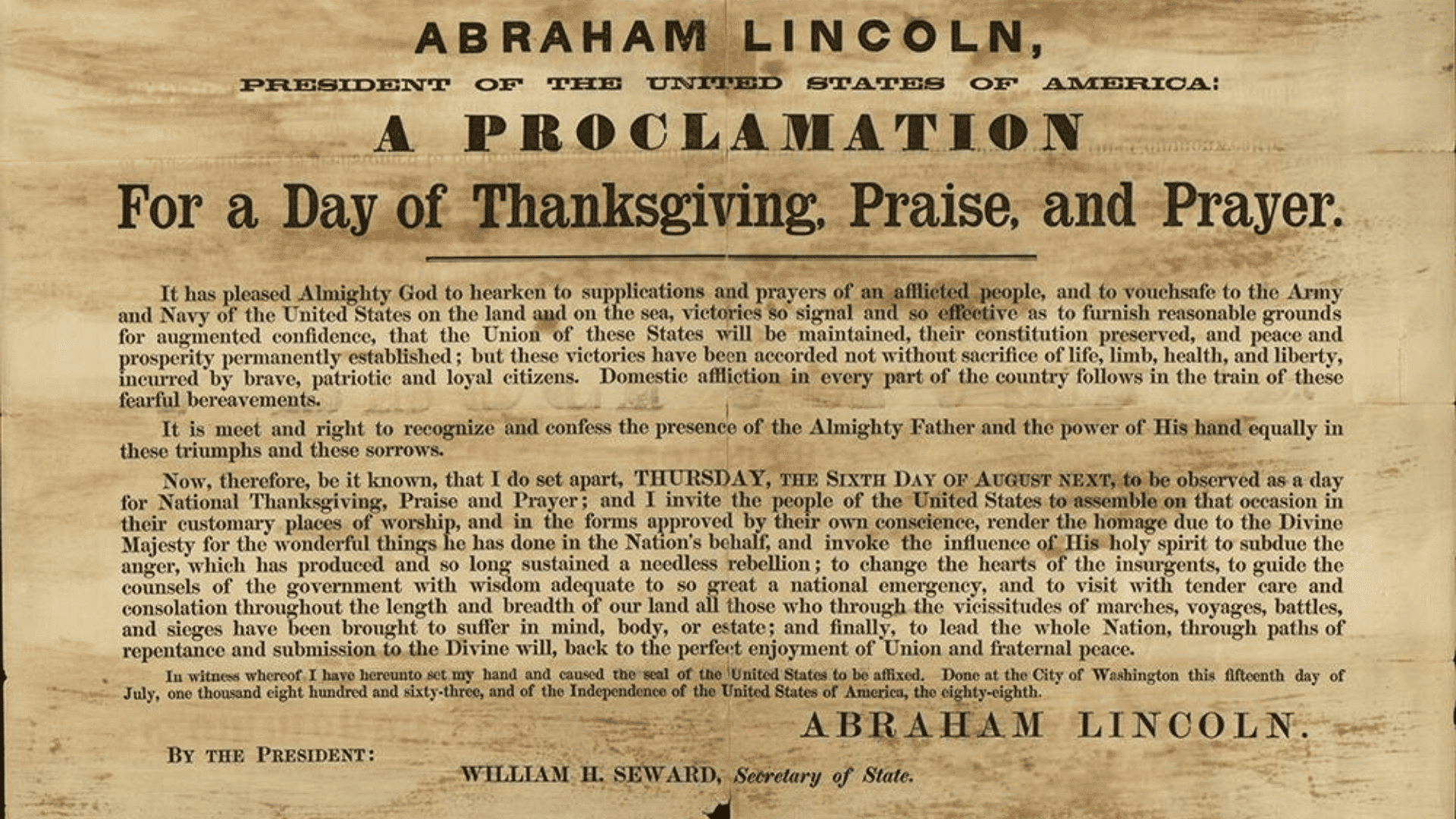 lincoln proclamation