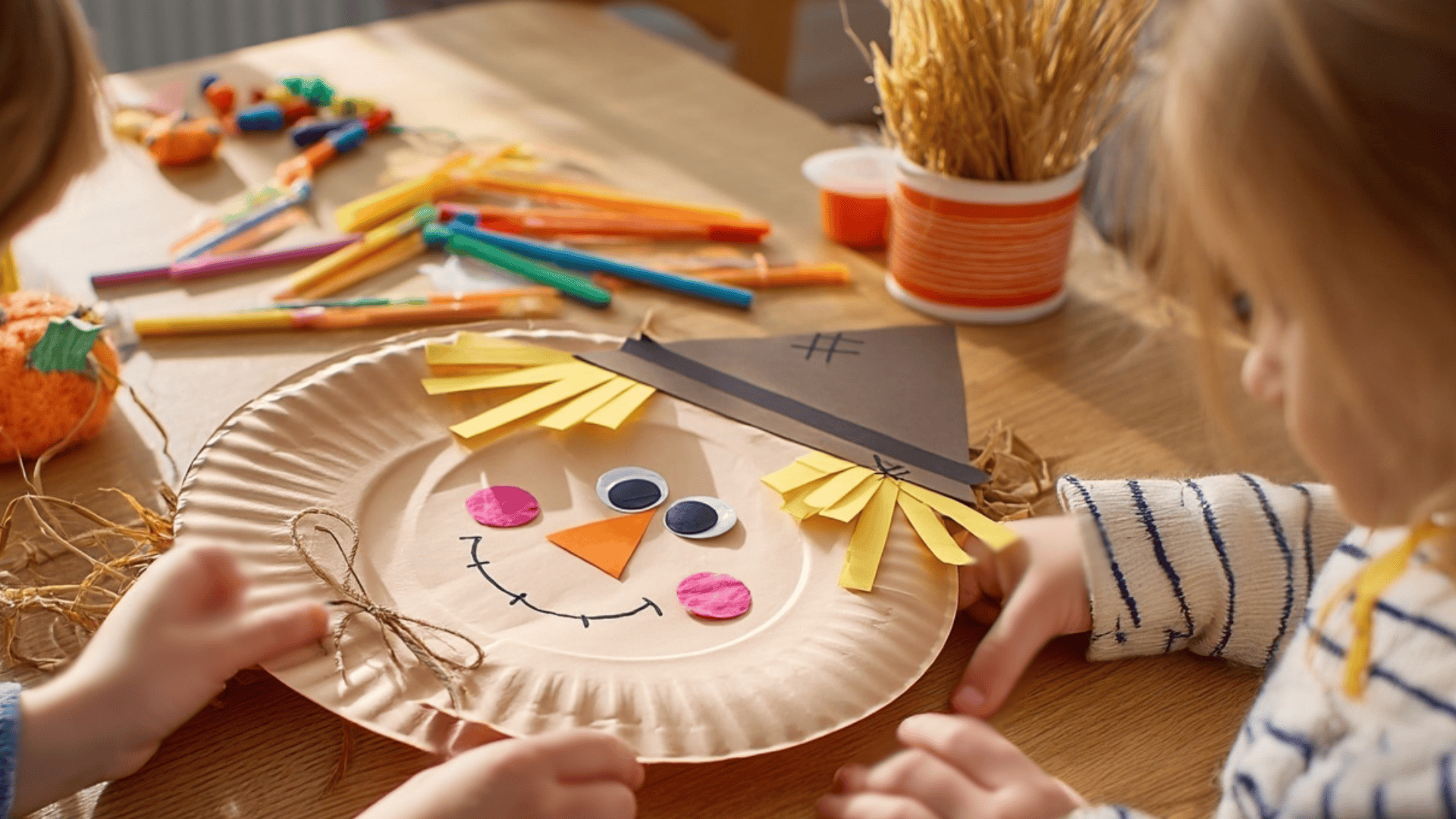 paper plate scarecrows