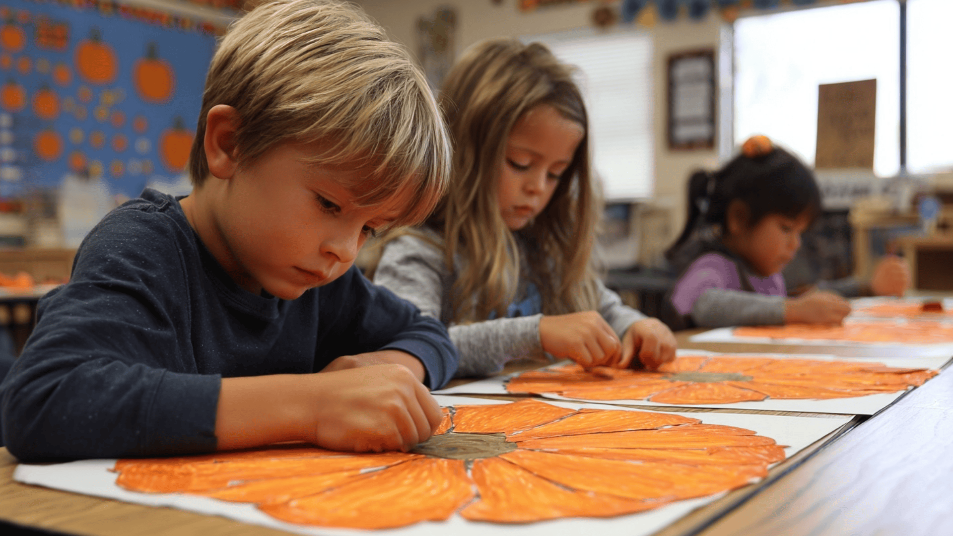 pumpkin paper mosaics