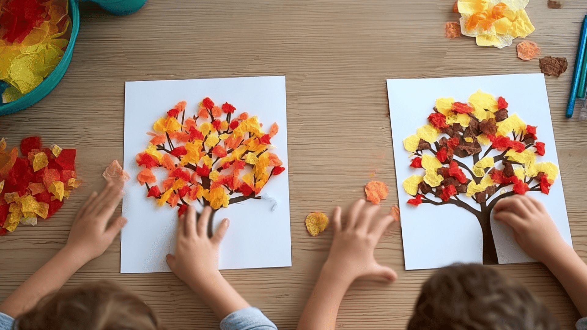 tissue fall paper trees